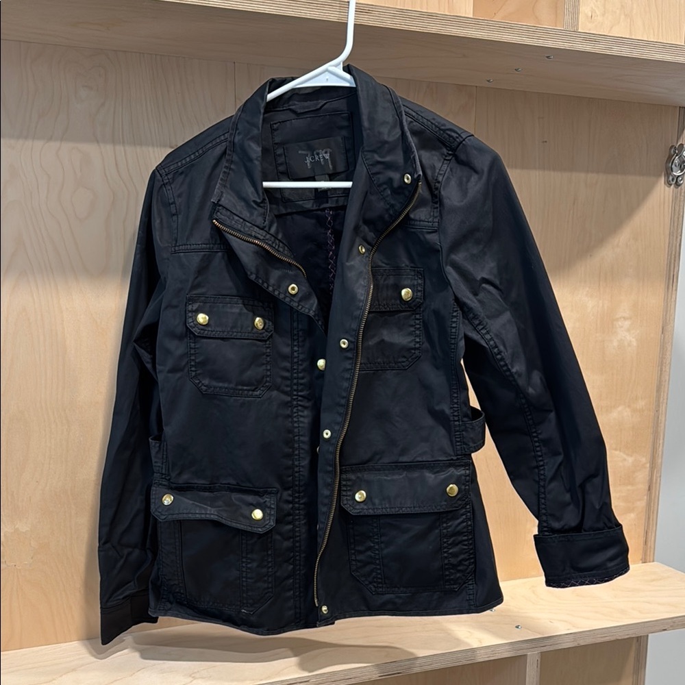 J.crew navy waxed canvas Jacket